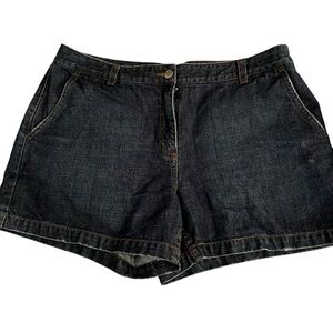 Isaac Mizrahi size 14 flat front jean shorts with pockets